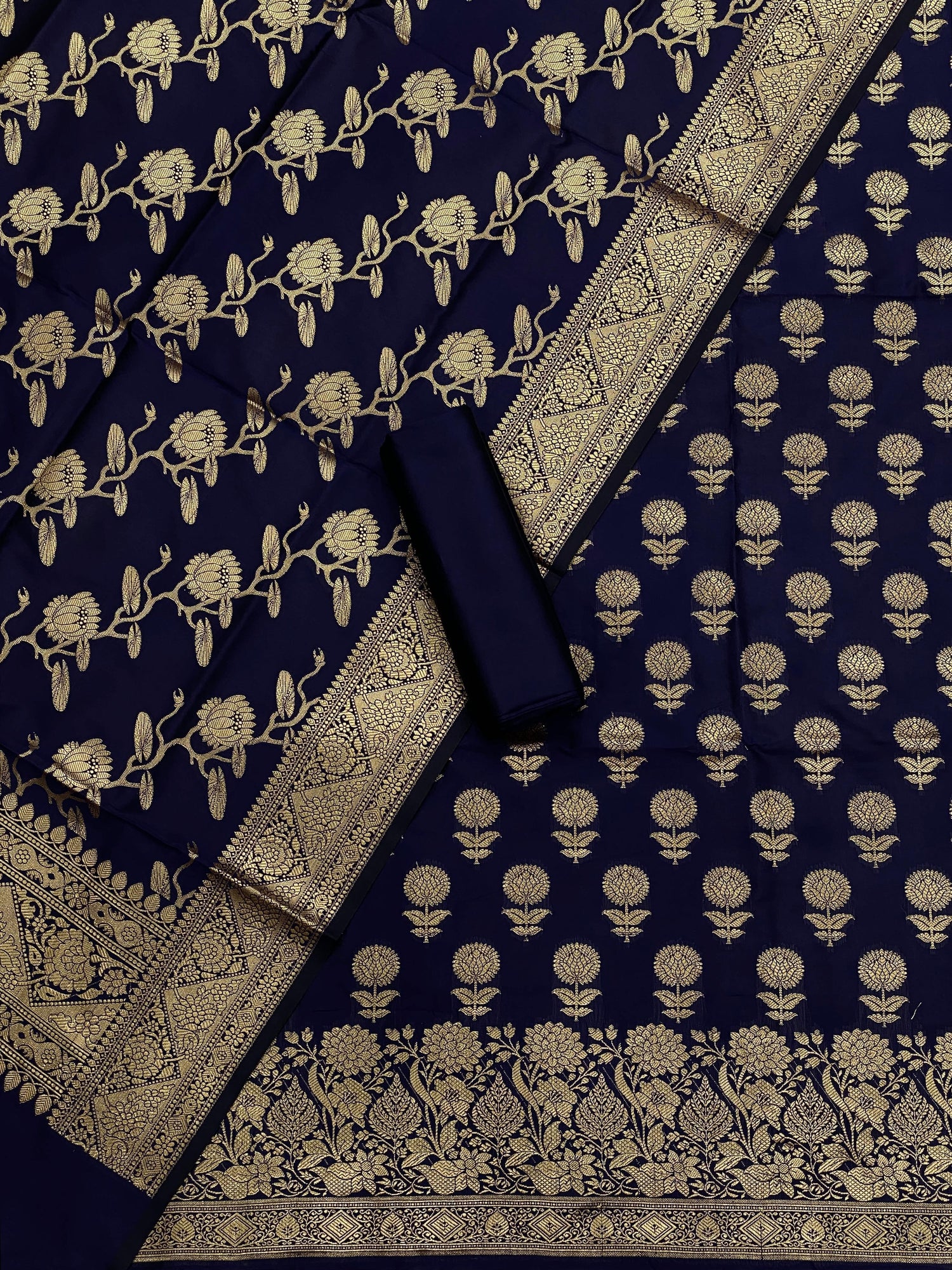 Semi katan silk suit - Banarasi Store
