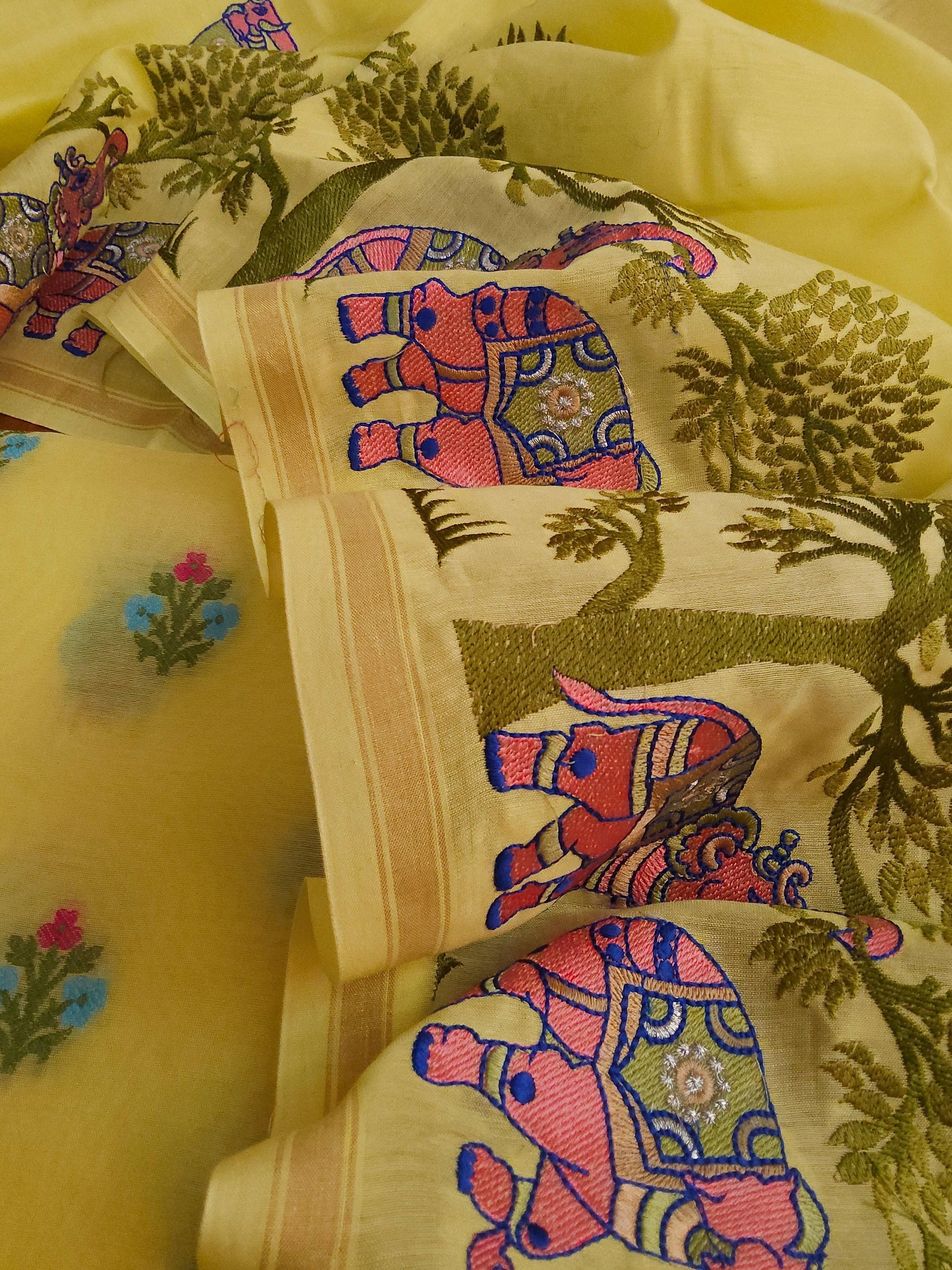 Banarasi chanderi embroidery suits - Banarasi Store