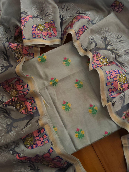 Banarasi chanderi embroidery suits - Banarasi Store