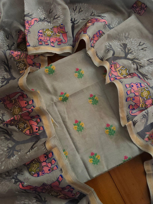 Banarasi chanderi embroidery suits - Banarasi Store