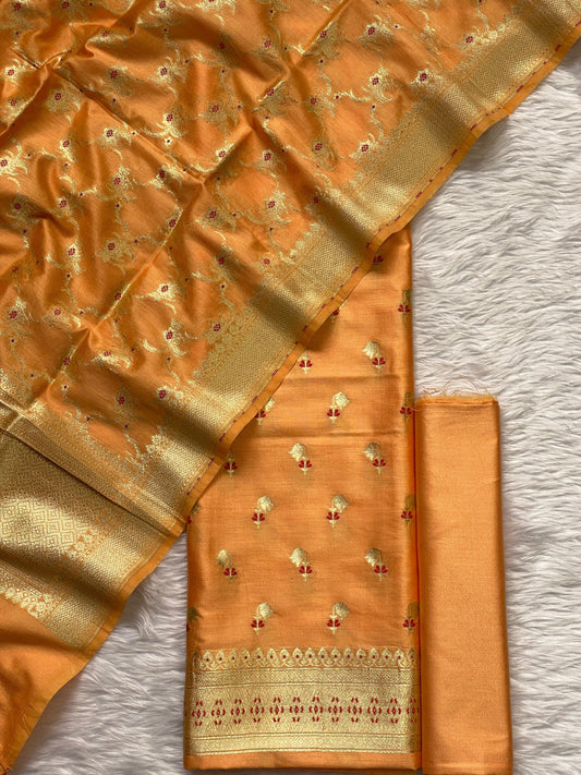 Handloom pure chiniya silk by banarasi store - Banarasi Store