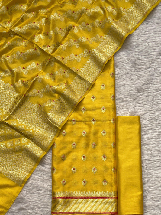 Handloom pure chiniya silk by banarasi store - Banarasi Store
