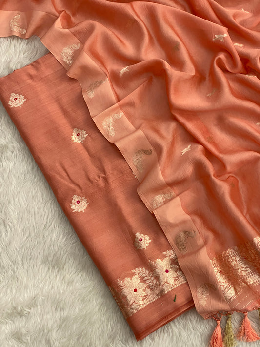 Handloom chanderi suit by banarasi store