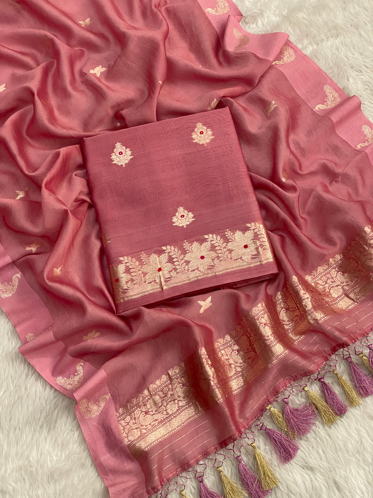 Handloom chanderi suit by banarasi store