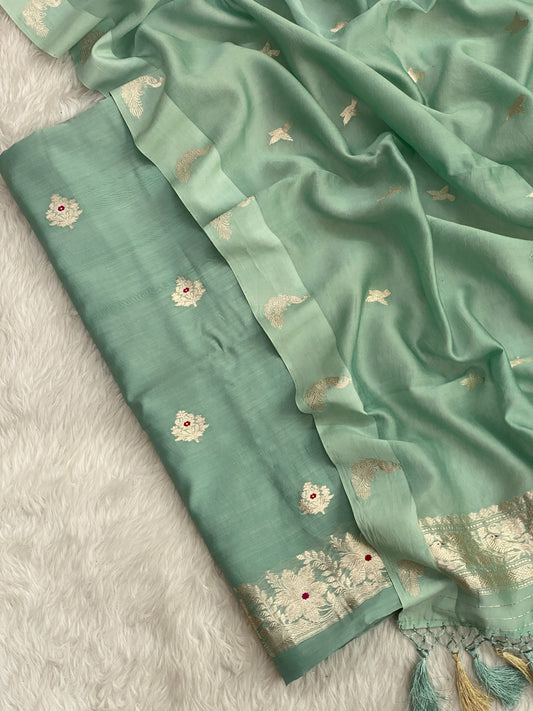 Handloom chanderi suit by banarasi store