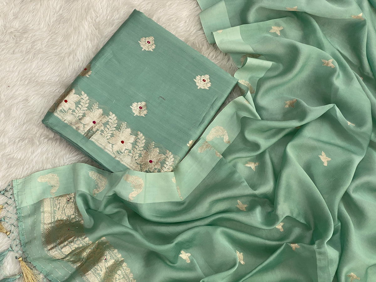 Handloom chanderi suit by banarasi store