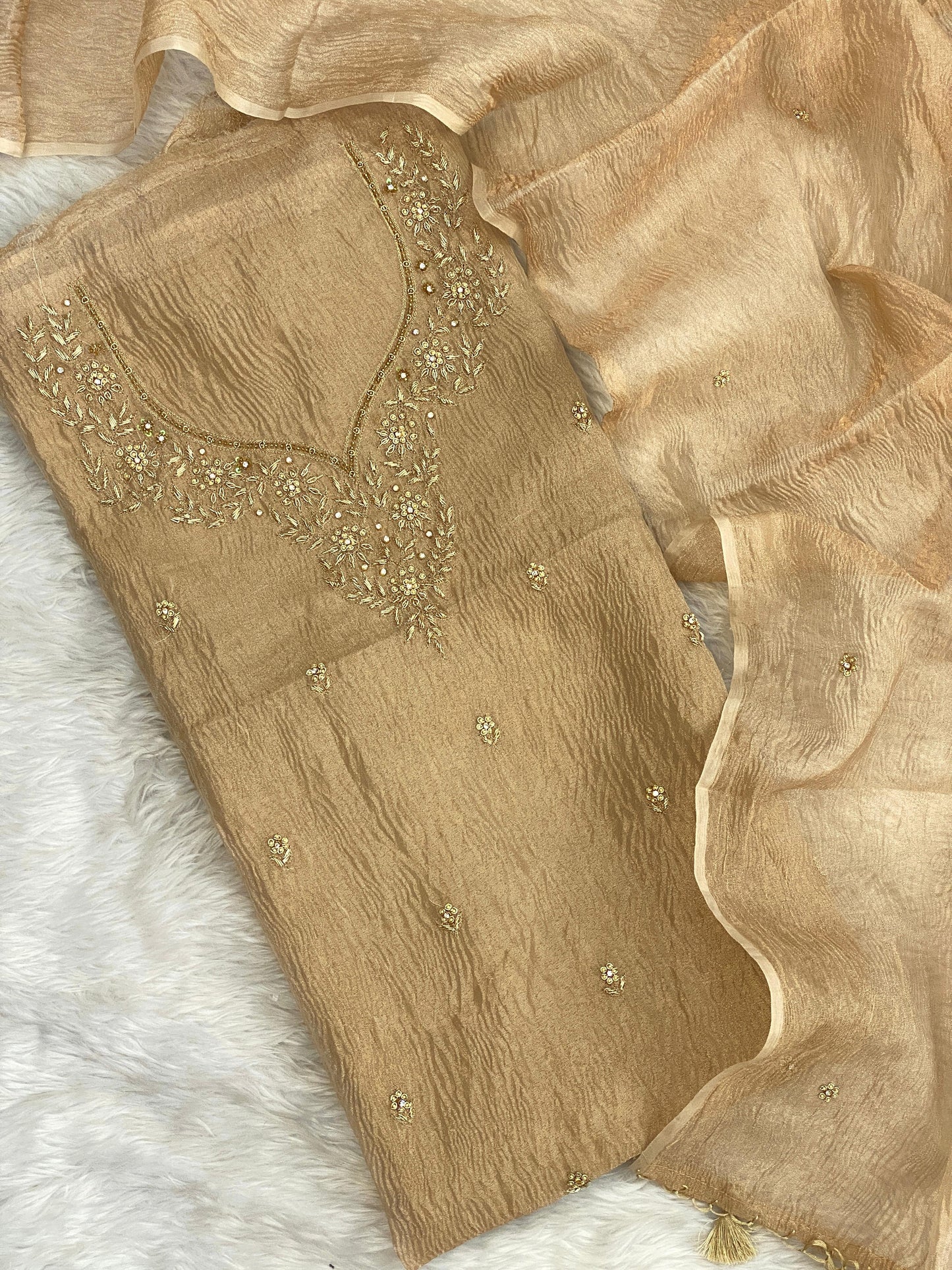 Reshmi tissue X zardozi - Banarasi Store