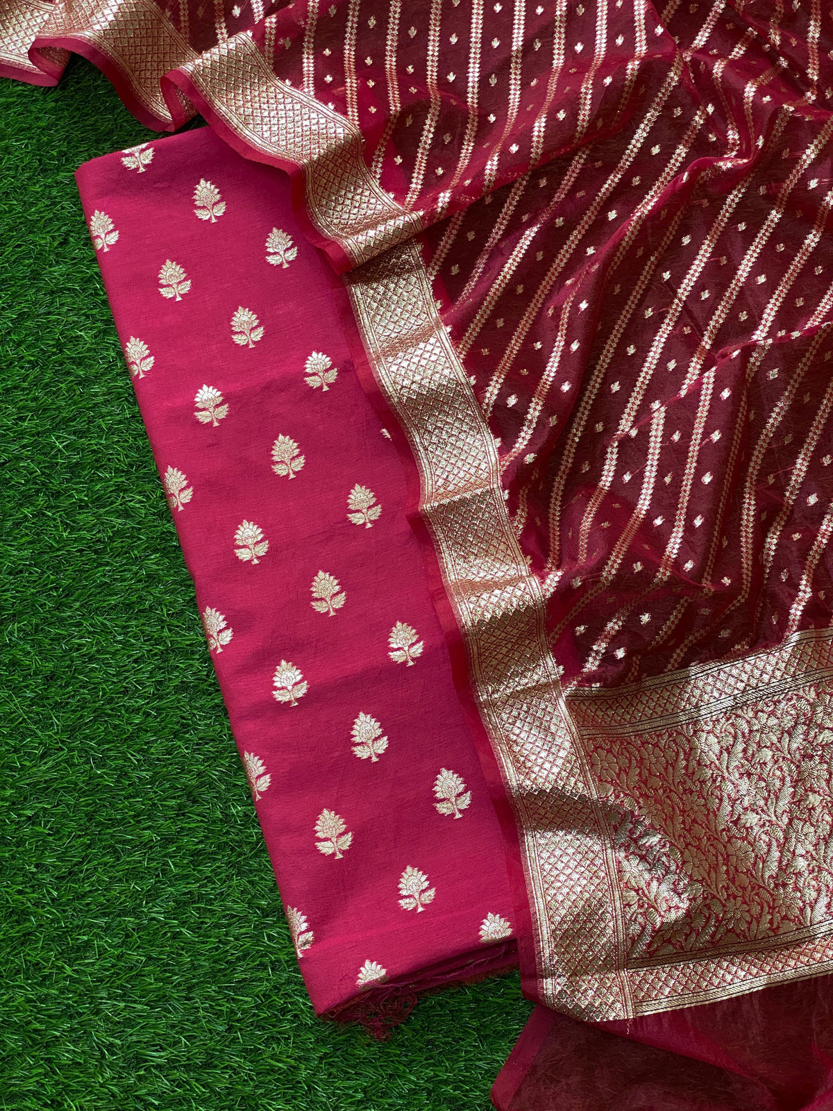 Banarasi chanderi suit by banarasi store - Banarasi Store