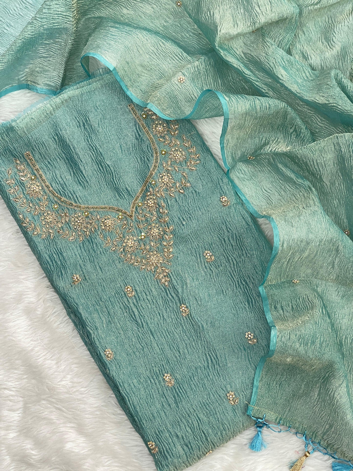 Reshmi tissue X zardozi - Banarasi Store