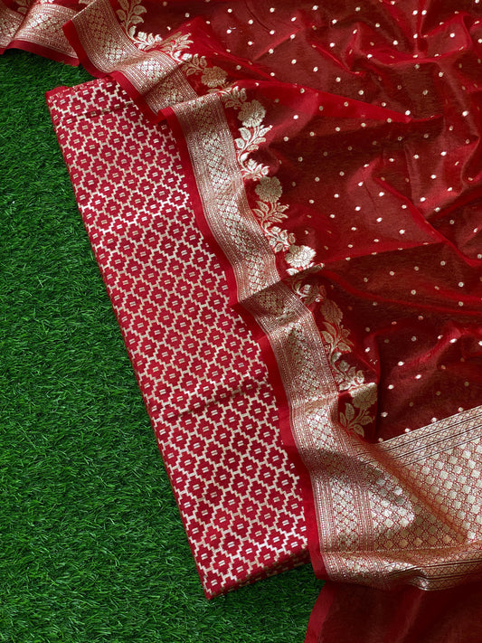 Banarasi chanderi suit by banarasi store - Banarasi Store