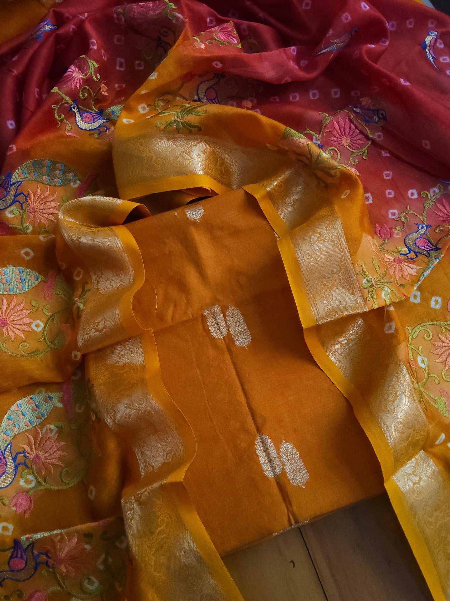 Banarasi chanderi embroidery suits - Banarasi Store