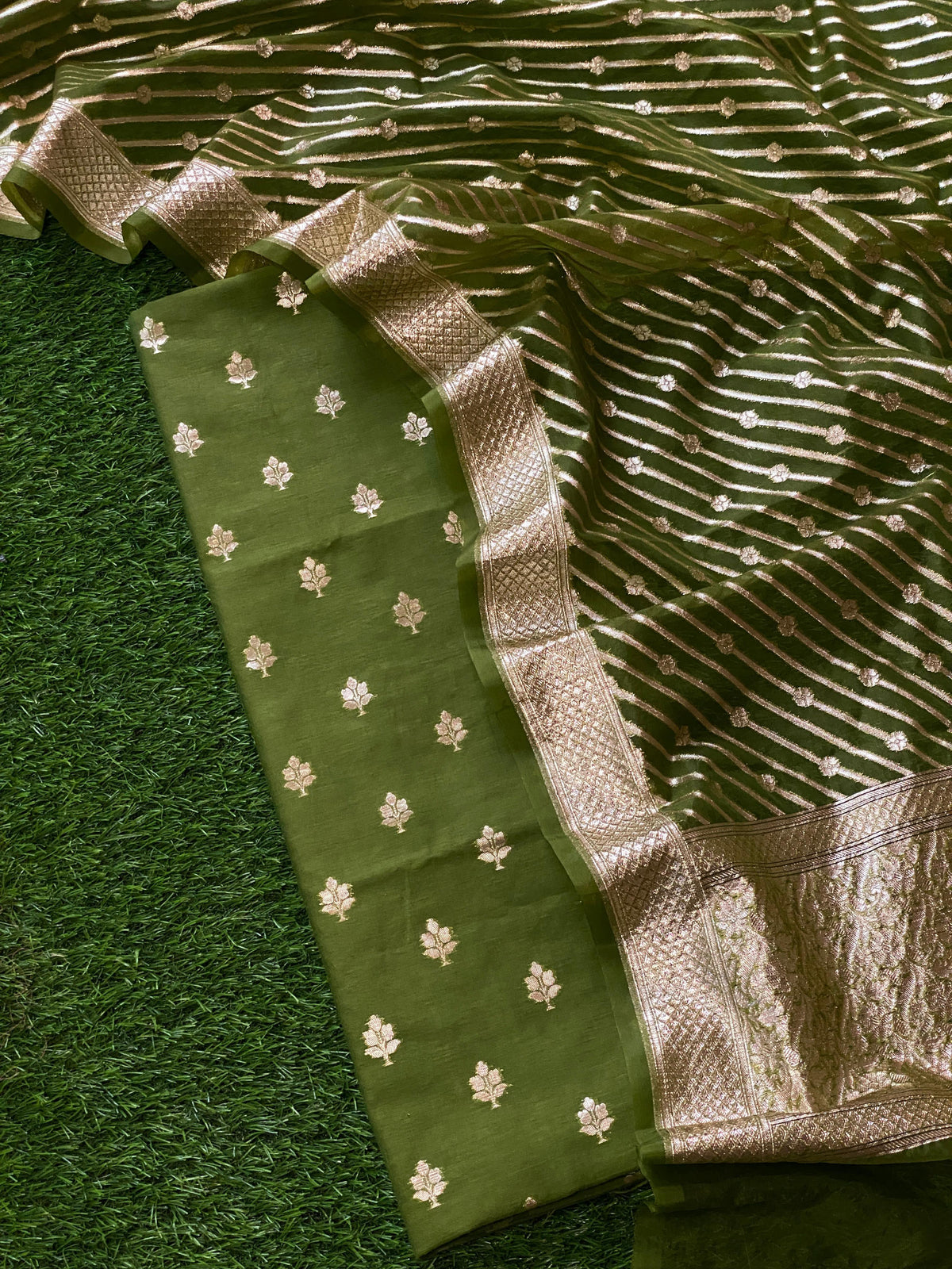 Banarasi chanderi suit by banarasi store - Banarasi Store