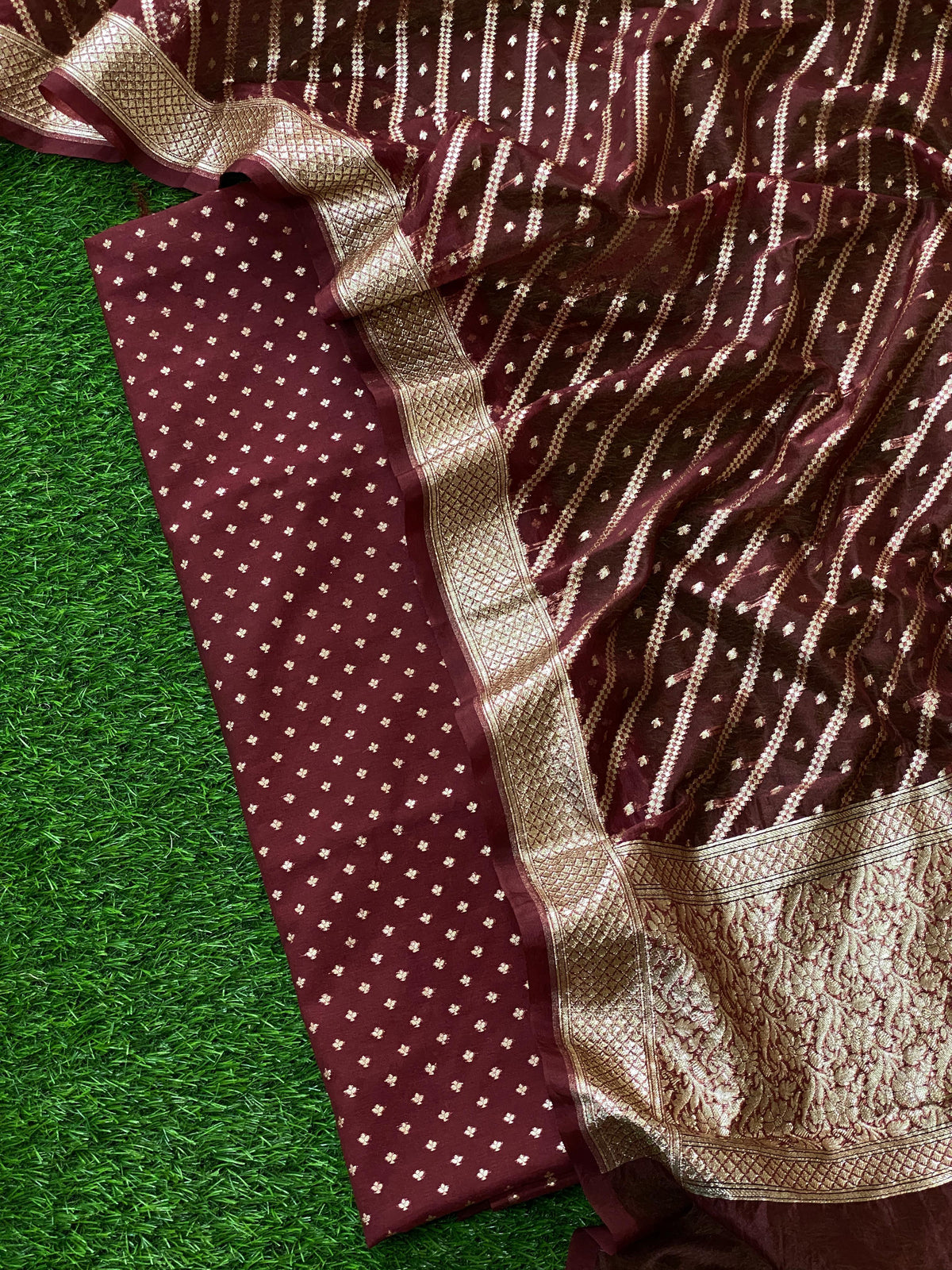 Banarasi chanderi suit by banarasi store - Banarasi Store